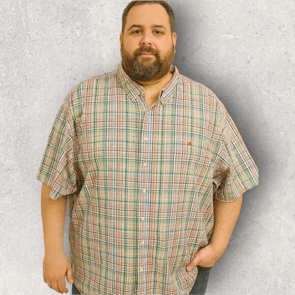 IZOD Blake Men’s 4XL Shirt Short Sleeve Plaid Button Down Casual - Picture 1 of 5